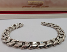 Mächtiges Panzerarmband 925 Silber 11mm breit Juwelier Kraemer inkl. Etui