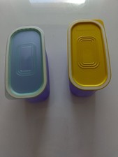 TUPPERWARE TUPPER QUADRO Set 2 Teile VORRATSBEHÄLTER in lila je 800ml neuwertig