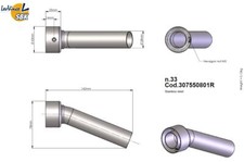 LeoVince Auspuff DB Killer Nr 33 SBK 307550801R für Yamaha Suzuki Honda 43mm