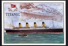 Postkarte Moderne Kunst: TITANIC - Auf dem Weg ins offene Meer. (Amber 2. Serie # 3)