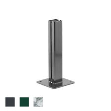 Bodenplatte für Torpfosten 80x80mm Doppelstabmattenzaun Fußplatte Dübelplatte