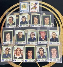 1974 Panini World Cup Munchen 74 FIFA Scotland Sticker Lot Badge Spieler Maskottchen