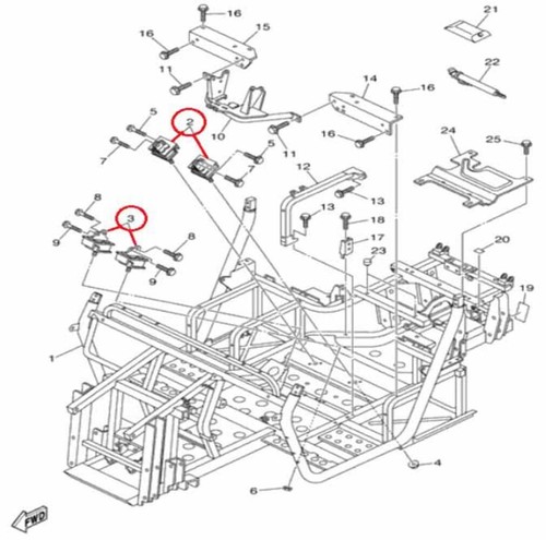 Bronco motor motorlager yxm700 - motor,