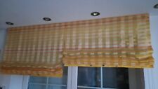 2 Raffrollo Vorhänge je 94 cm breit Kettenzug gelb orange gebraucht