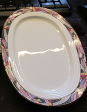 FRIESLAND Porzellan Black Birds Servierteller oval  23 x 16,5 cm     (RW)