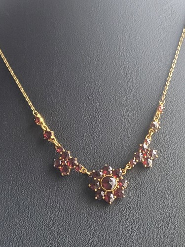 Antiker stil granat collier - stil,
