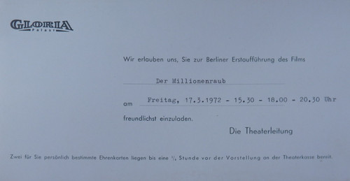Einladung zur uraufführung - zur,