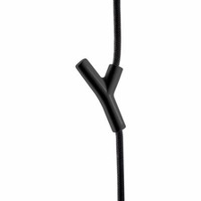 Authentics Wardrope Garderobe, Hänge-Seilgarderobe Schwarz, 4 Haken Schwarz