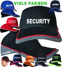 Baseball Cap Hut Basecap Mütze ORDNER SECURITY WACHSCHUTZ Werkschutz Wunschtext 