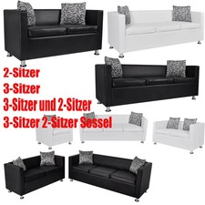 1/2/3-Sitzer Wohnlandschaft Loungesofa Sessel Kunstleder Sitzmöbel Armsessel