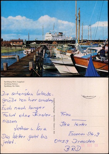 Postcard spodsbjerg hafen von - postcard,