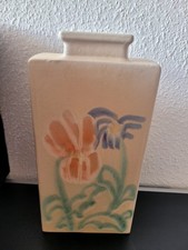 Vase Blumendekor Steingut Bunt