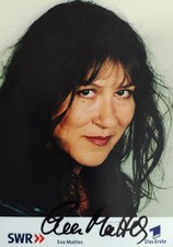 Eva Mattes Autogramm, original Tatort Karte