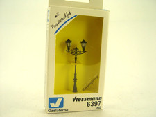 alte  Gaslaterne 2flammig   - Viessmann Leuchte   HO   1:87 -  6397  #E   gebr.