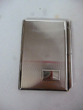 Visitenkartenetui Notizblocketui mit Stift gepunzt Silber ?