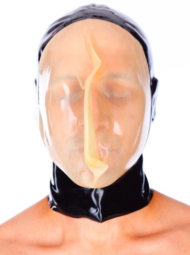Bdsm latex breathplay maske - bdsm,