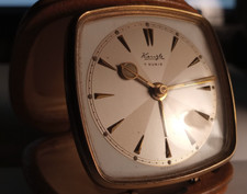 Kienzle Reisewecker, 7 Rubis, mechanisch, vintage, klappbar, braun