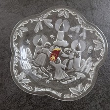 WALTHER Glas, Teller, Gebäckteller, Schale, Weihnachten, Engel, Kerzen,