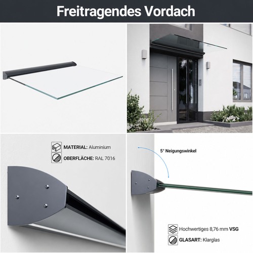Glasvordach türvordach - glasvordach,