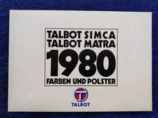Talbot Simca Matra Farben und Polster Prospekt 1980
