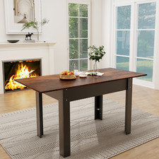 Puluomis 150x70x75cm Esszimmertisch ausziehbar Tischplatte Großer Küchentisch