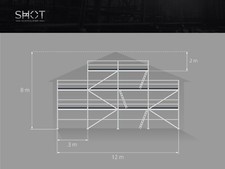 8x12m Giebelgerüst scaff 74
