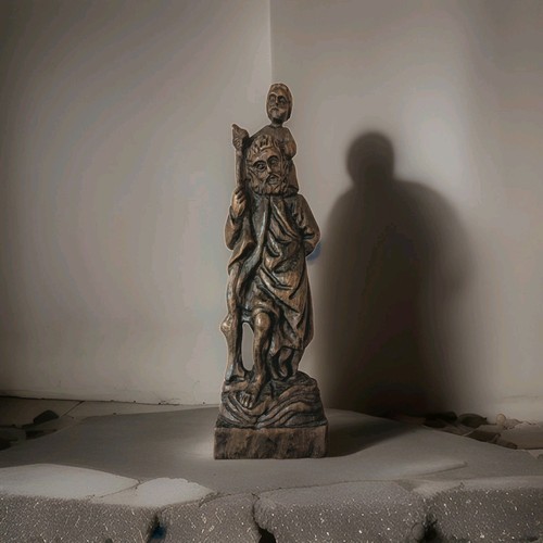 Holzfigur heiliger - holzfigur,