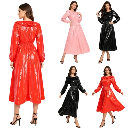 Frauen maxikleid plastik - maxikleid,