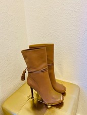 Michael Kors Peep-Toe Stiefelette-Leder-Beige-Größe 40 Neu