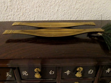 Räucherstäbchenhalter Schilf Bootsform Handarbeit echt massiv Messing