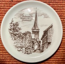 FüRSTENBERG Sammelteller Duderstadt Westerturm mit Stadtmauer Porzellan 10 cm