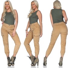 Damen Cord Cargohose Slim Fit