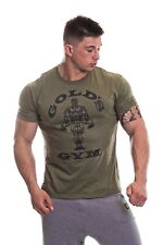 Golds Gym T-Shirt  , Gold´s Gym U.S.A Logo Shirt, Farbe ARMY / Oliv , Muscle Joe