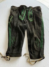 Hirschlederhose 3/4 Trachten-Lederhose reinste Maß-Handarbeit Größe 56-58 TOP