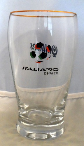 Glas quilmes bier - glas, goldrand