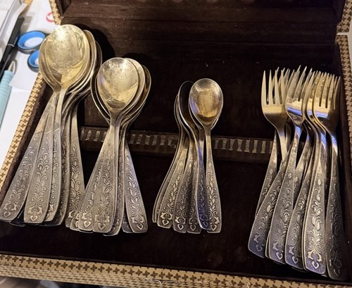 Vintage besteckset aus - besteckset,