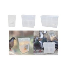 Taubenfutterspender, Volierenzubehör, Tropfnapf, Schlitzzuführung für kleine