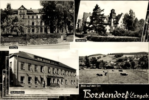 Borstendorf grünhainichen - ak,