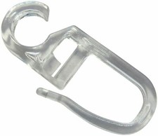 rewagi 100 Stück Gardinenhaken, Vorhänge, Faltengleiter - Öse 5 mm   Transparent