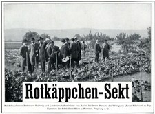 Rotkäppchen Sekt Freyburg Reklame 1911 Weingut Sankt Nikolaus in Scy Werbung