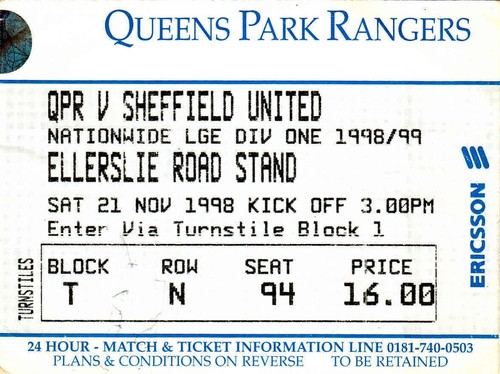 Ticket queens park rangers v - ticket,