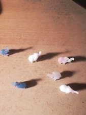 Konvolut winziger Elefanten aus Glas 6 Stück ca 1cm hoch