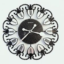 60s  DUGENA Wanduhr Vintage Clock Retro Uhr "elektrisch"  Made in Germany  60er