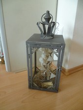 Große Laterne aus Metall  Windlicht für Garten Terrasse DEKORATION 1A