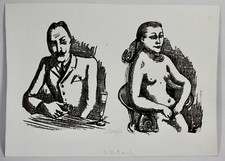 Aquatinta Radierung Sitzende