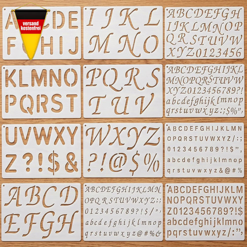 Buchstaben schablonen set - buchstaben,