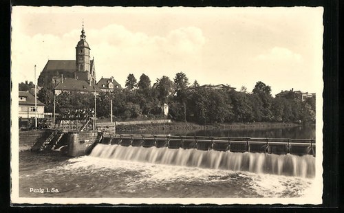 Penig blick vom wehr - sa.,,