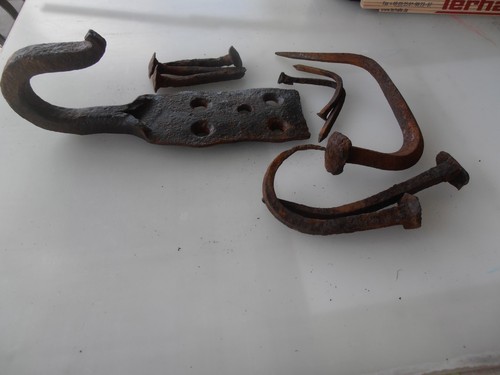 Antiker schmiedeiserner haken - antiker,