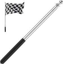 Teleskop Fahnenstange Schwarz Edelstahl Ausziehbar Leichtgewicht