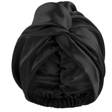 Duschhauben Seide Schlafhaube Damen Schwarze Satin Haarhaube Weich Atmungsaktiv
